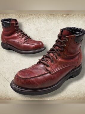 Vintage Red Wing Boots Men’s Size 10 D 202 SuperSole 6" Moc Toe Work Wear